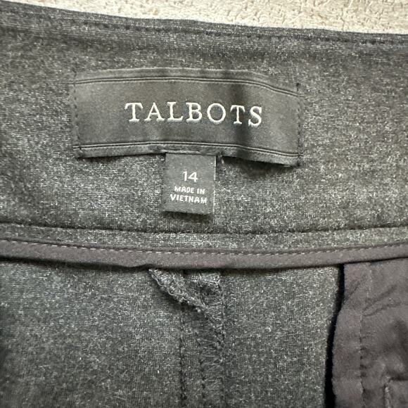 Talbots Signature Dark Gray Pants Size 14W Front Zip Lt-Mid Weight Stretch - Picture 3 of 7